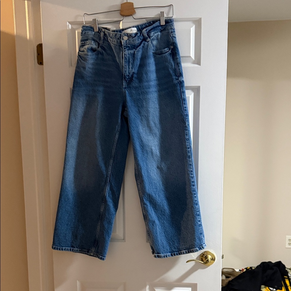 Zara Blue Flare & Wide Leg Jeans